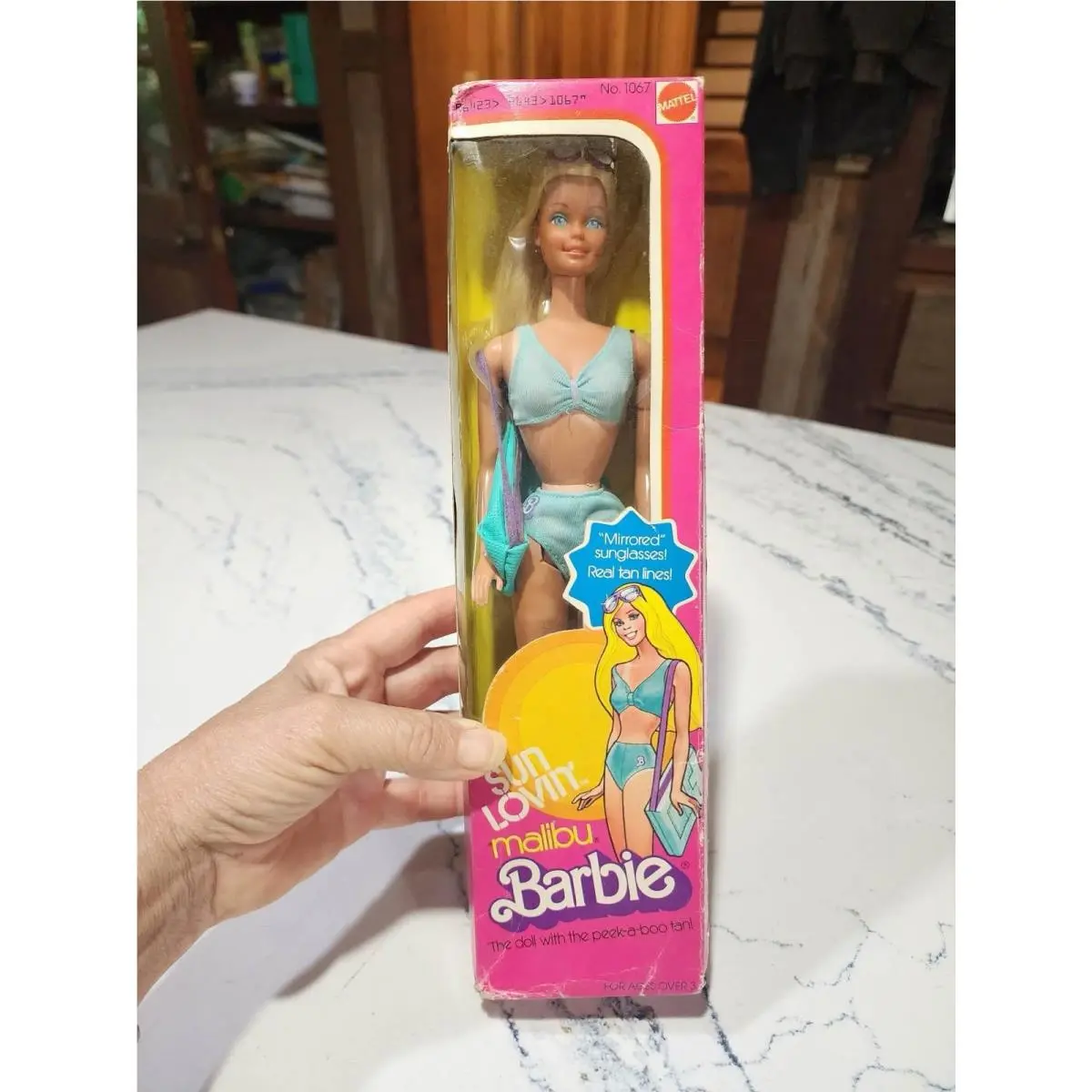 Vintage 1978 Mattel Sun Loving Barbie 1067 In Box Tan Lines Beach Doll