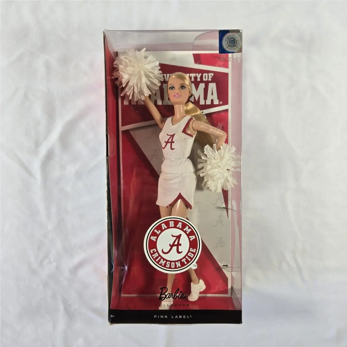 Alabama Crimson Tide Cheerleader Barbie Doll Pink Label Rare 2011 Football