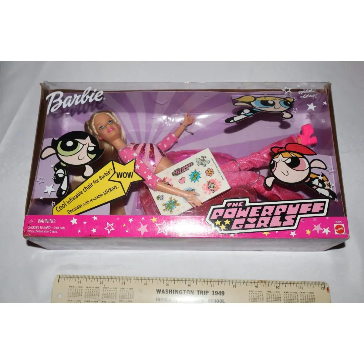 2000 Barbie Powerpuff Girls Special Edition with Stickers Chair Mattel Mip