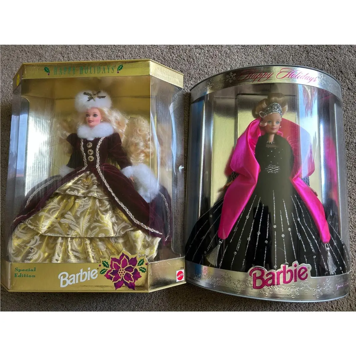 2 Barbie Happy Holidays Special Edition 1996 1998