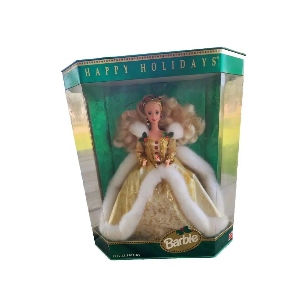 Vintage 1994 Special Edition Happy Holidays Barbie By Mattel Rare Misprint