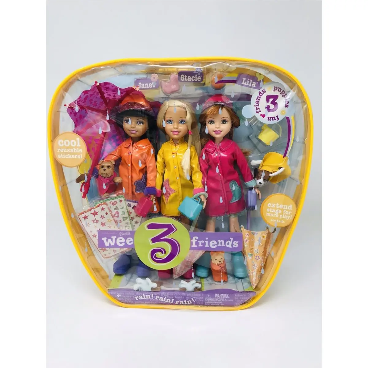 Barbie We 3 Friends Rain Rain Rain 2005 Mattel G8456 Stacie Janet Lila