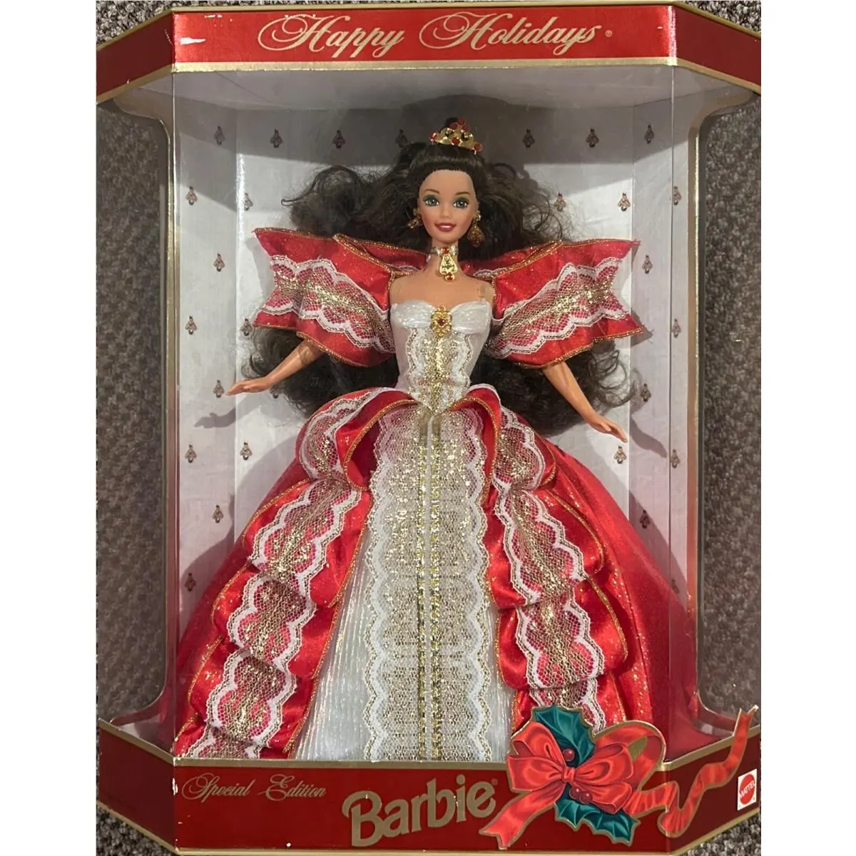 Vintage 1997 Barbie Doll Happy Holiday 5th Series 10th Anniversary