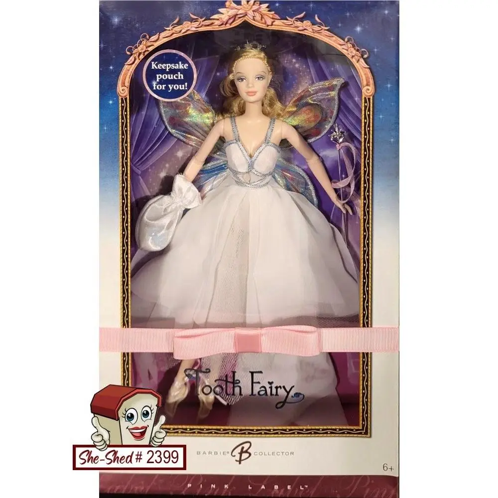 Tooth Fairy Barbie Doll Sharon Zuckerman K7942 Mattel 2006 Blonde Barbie Nrfb