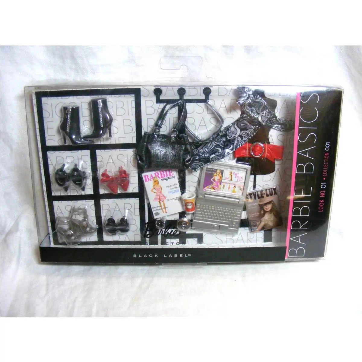 2009 Barbie Collectable Black Label Accessories Look No.1 Collection No.001 F-1