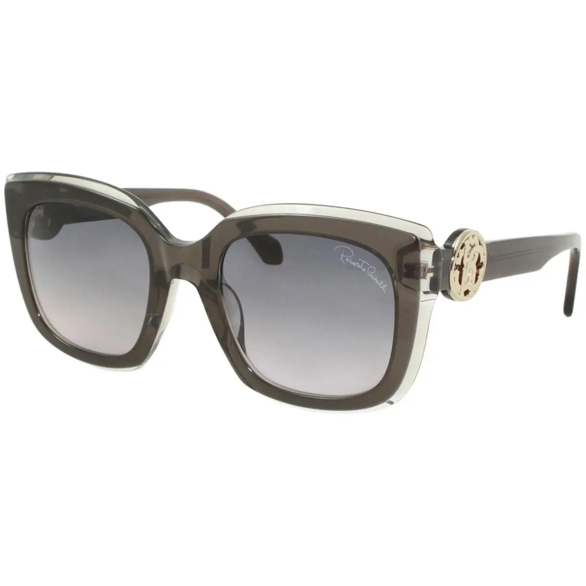 Grosseto RC1069 05B Sunglasses Black-transparent/grey Grad Lens by Roberto Cavalli