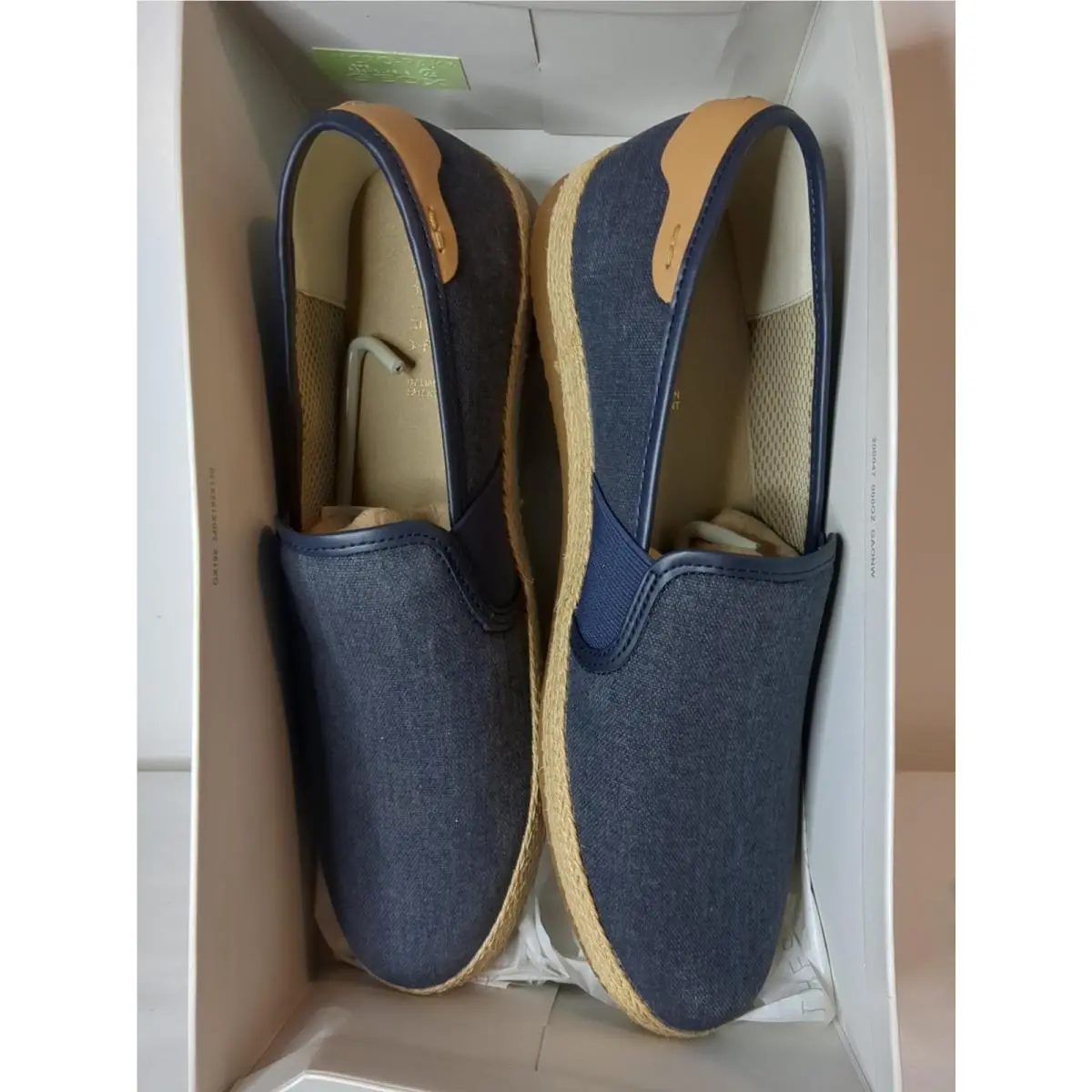 Geox Men`s U Copacabana Slip On Wash Canvas Size 10 Navy Blue