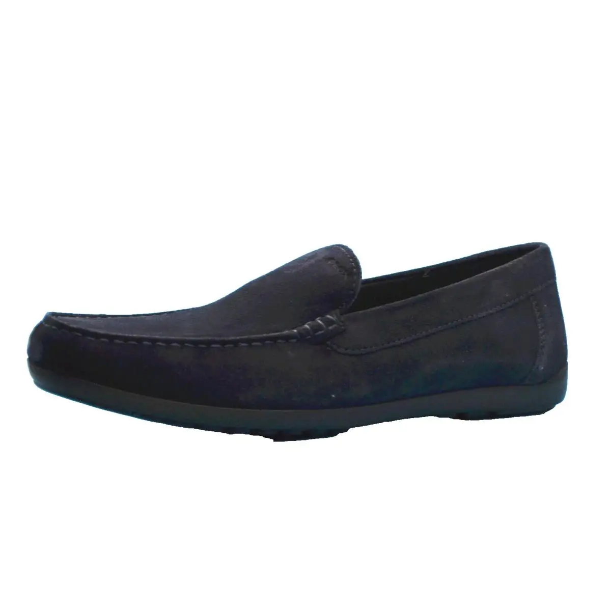 Geox Men`s Navy Blue Loafers Suede Shoes Size US12 .5 EU46