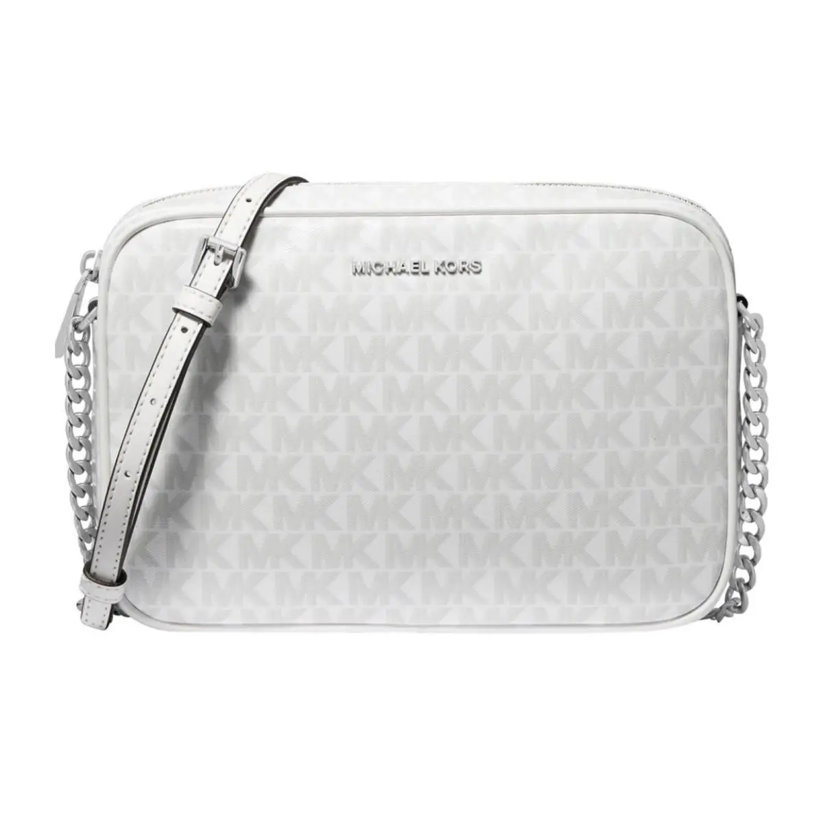 Michael Kors Jet Set Large East/west Crossbody Vanilla One Size Opt/allum 32S3 - Exterior: Optic White, Hardware: Gold