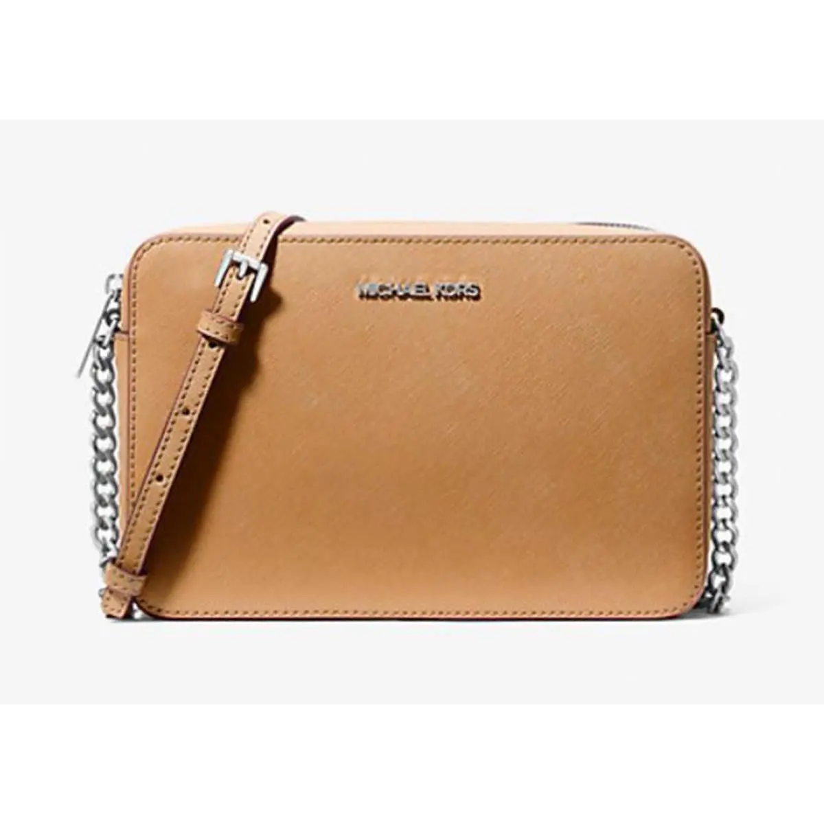 Michael Kors Jet Set Large Saffiano Leather Crossbody Bag Peanut 35F8STTC9L-Pe