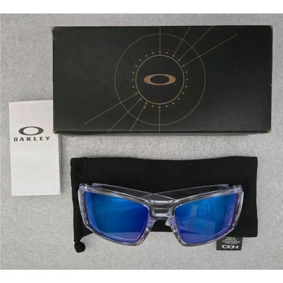 Oakley Heliostat OO9231-0761 Sunglasses Clear/prizm Sapphire Polarized Made Usa