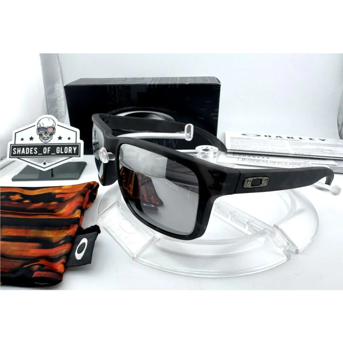 Oakley Holbrook Fallout Matte Black Tortoise Chrome Iridium Sunglasses OO9102-58
