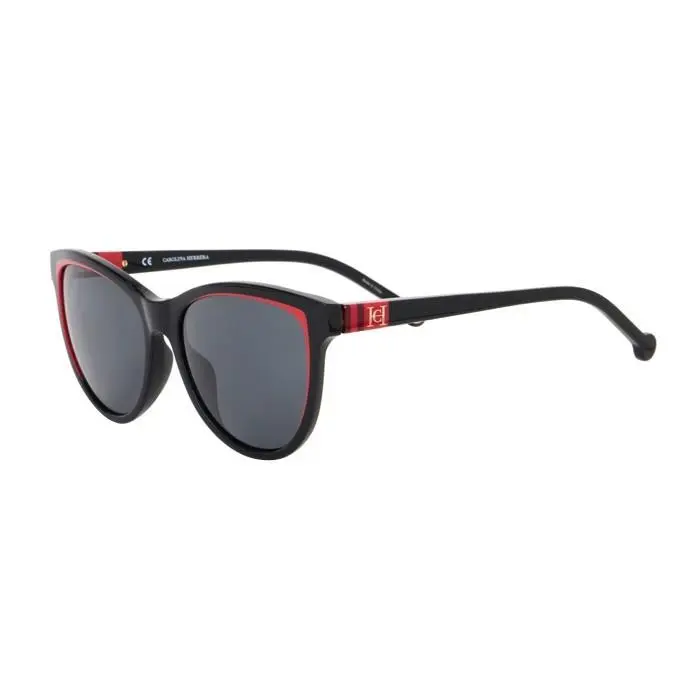 Stunning Exquisite Carolina Herrera SHE868V-700K Black Red
