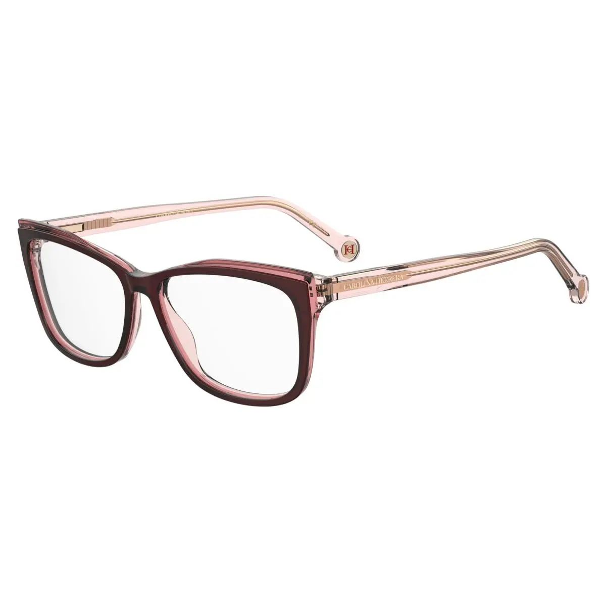Women`s 53 mm Burgundy Pink Eyeglasses HER0208-0T5-53 by Carolina Herrera