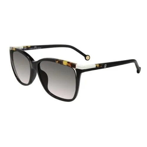 Elegant Chic Carolina Herrera SHE821 700 Havana with Black White Elements