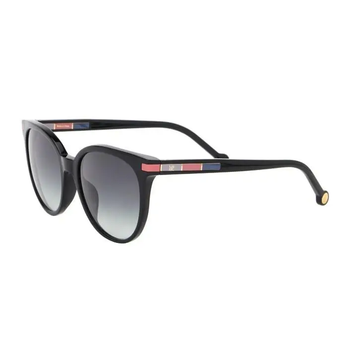 Mesmerizing Chic Carolina Herrera SHE830 0700 Black with Multicolor Detailing