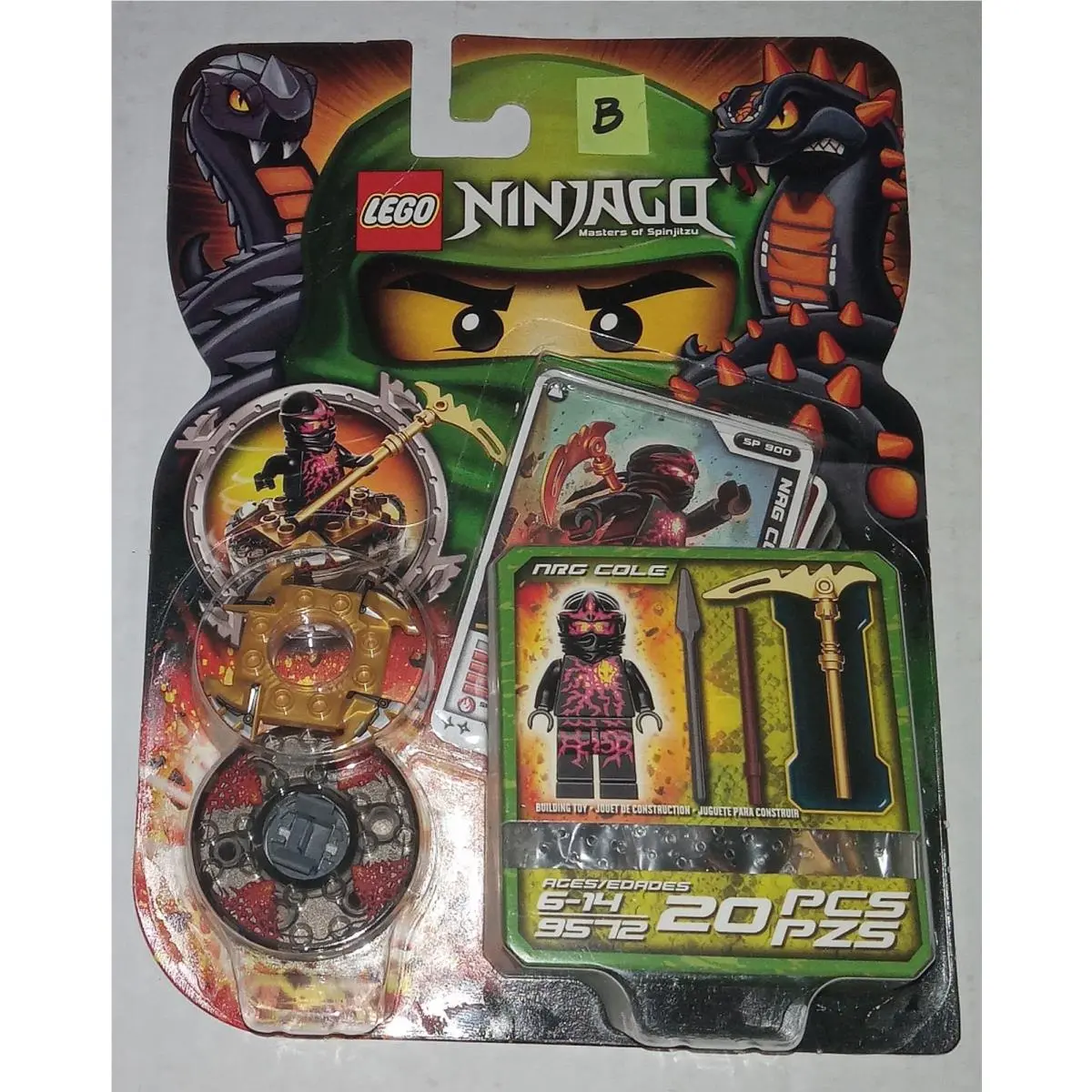 Lego Ninjago Masters of Spinjitzu Nrg Cole 9572 Battle Spinner Spinja 2012