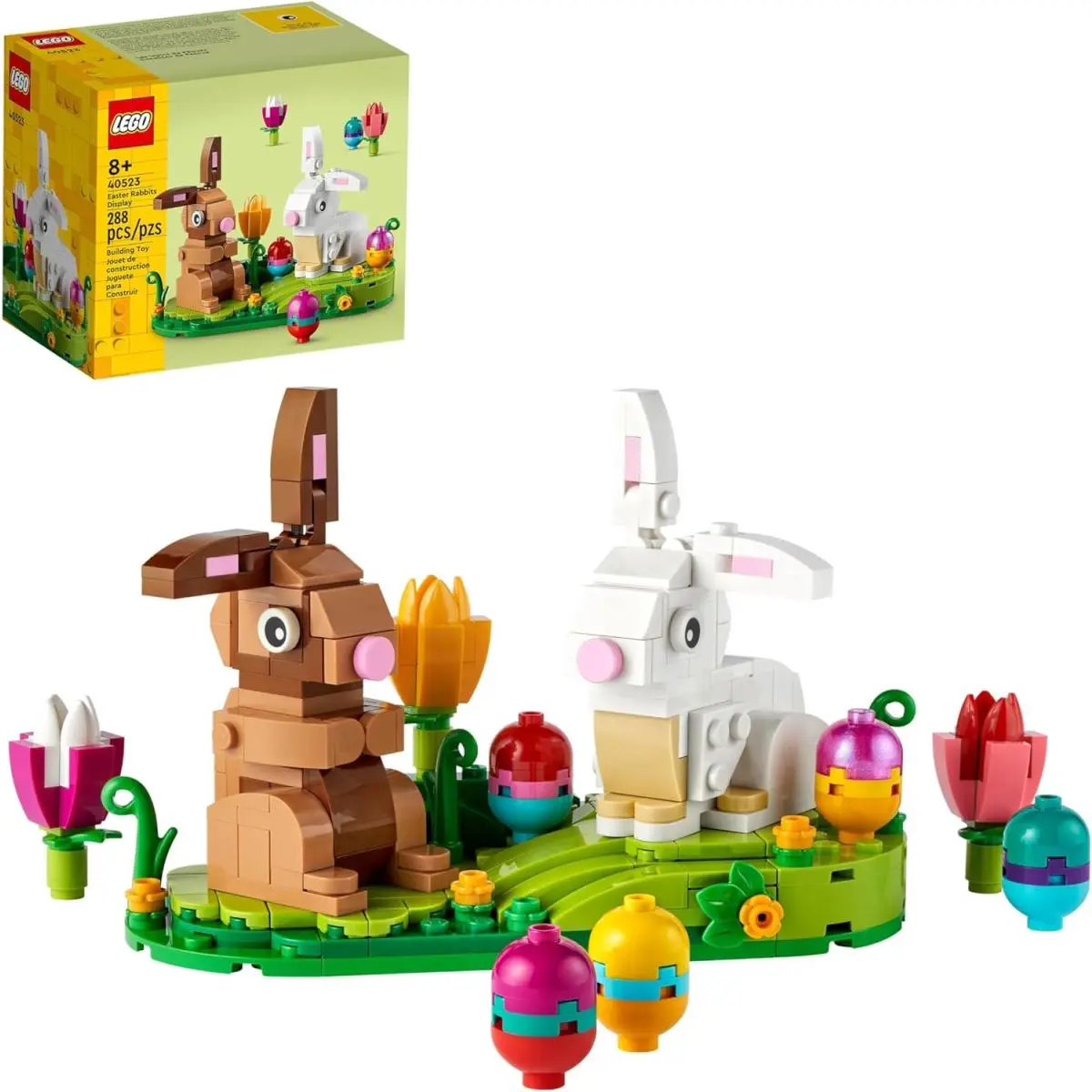 Lego Easter Rabbits Display 40523 Building Toy Set Includes Colorful Easter Egg
