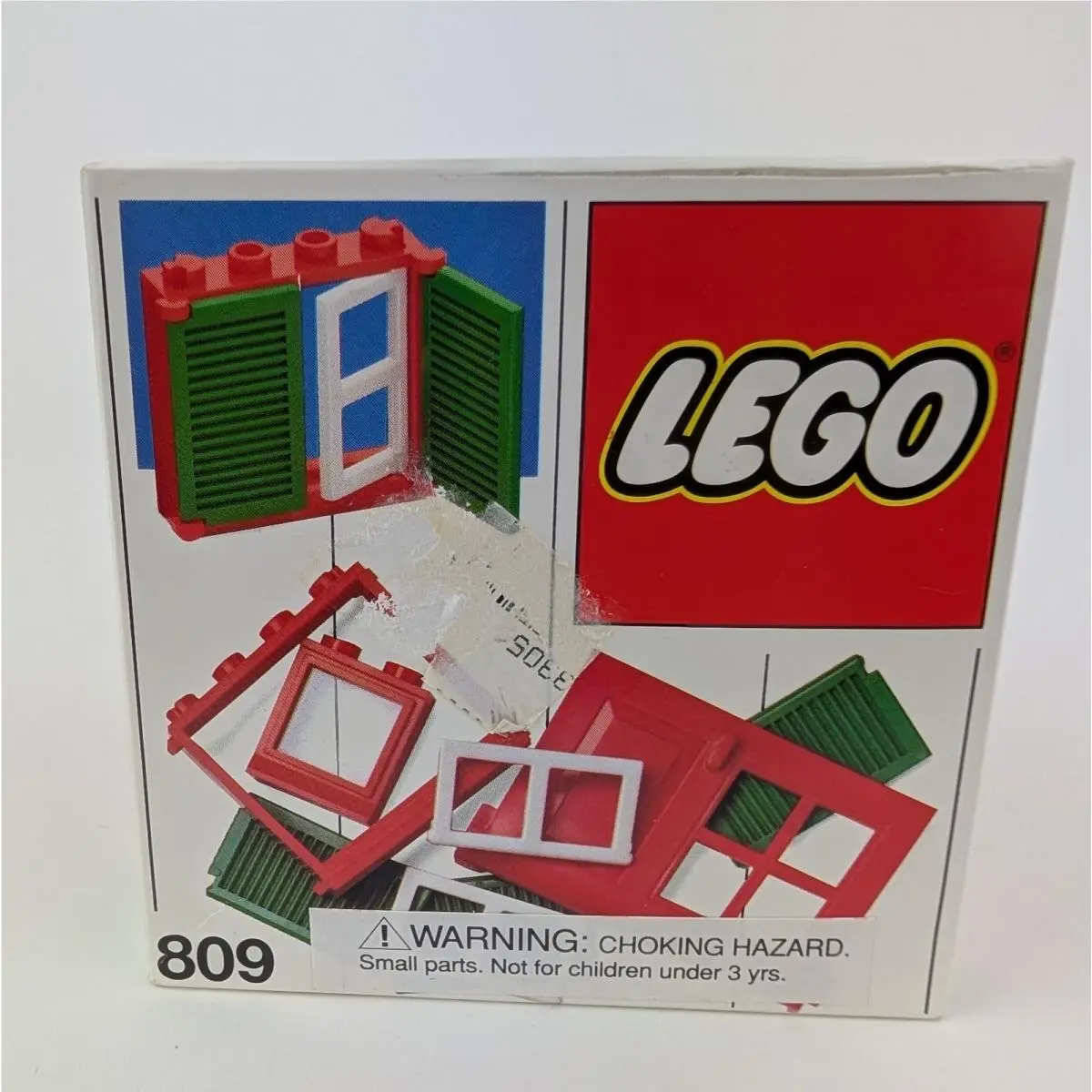 Vintage 1986 Lego 809 Doors Windows Supplementary Set Unpunched Tab