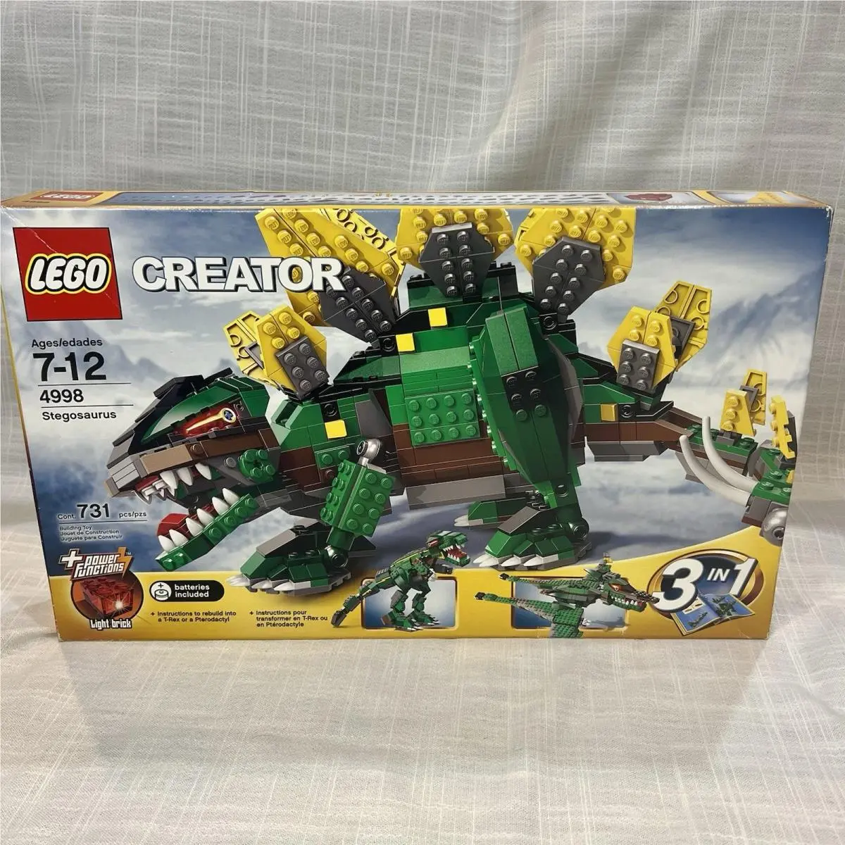 Lego Creator 4998 Stegosaurus 3 in 1 Dinosaur Model 2008