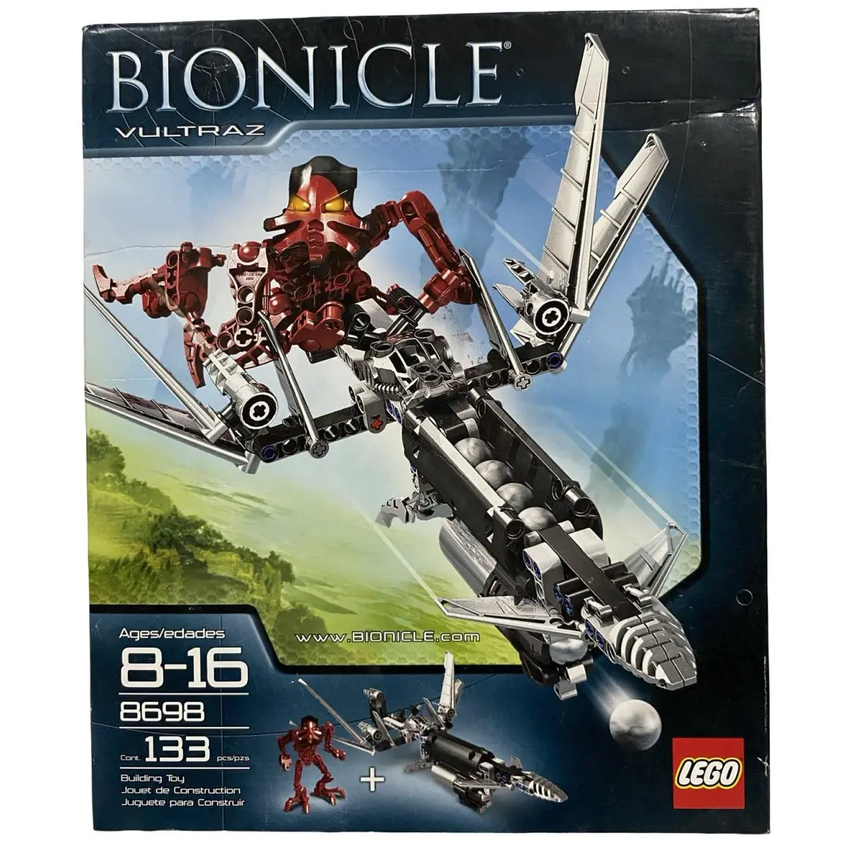 Lego 8698 Bionicle Vultraz Mistika 133 Pieces 2008 w Box Creasing+
