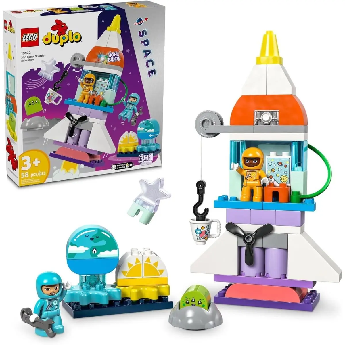 Lego Duplo 3 in 1 Space Shuttle Adventure Toddler Building Toy