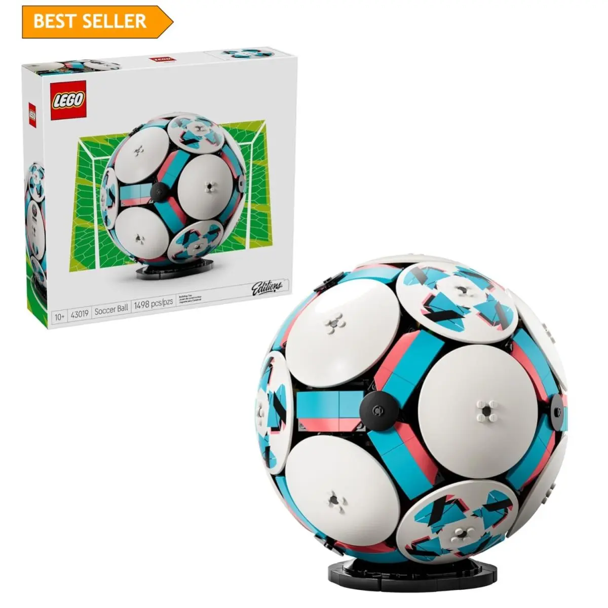 Editions Soccer Ball Building Toy - 1498-Piece Kids Kit with Micro Stadium
