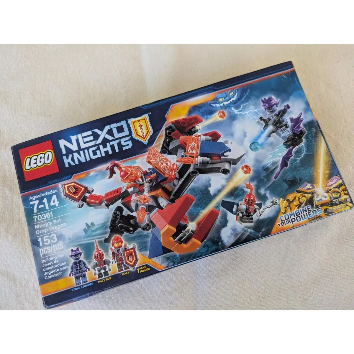 Lego Nexo Knights Macys Bot Drop Dragon 70361 Building Set 153 Pcs