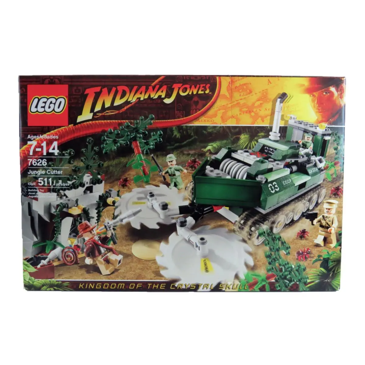 Lego 7626 Jungle Cutter Indiana Jones Kingdom ot Crystal Skull 4 Minifigs Bnisb