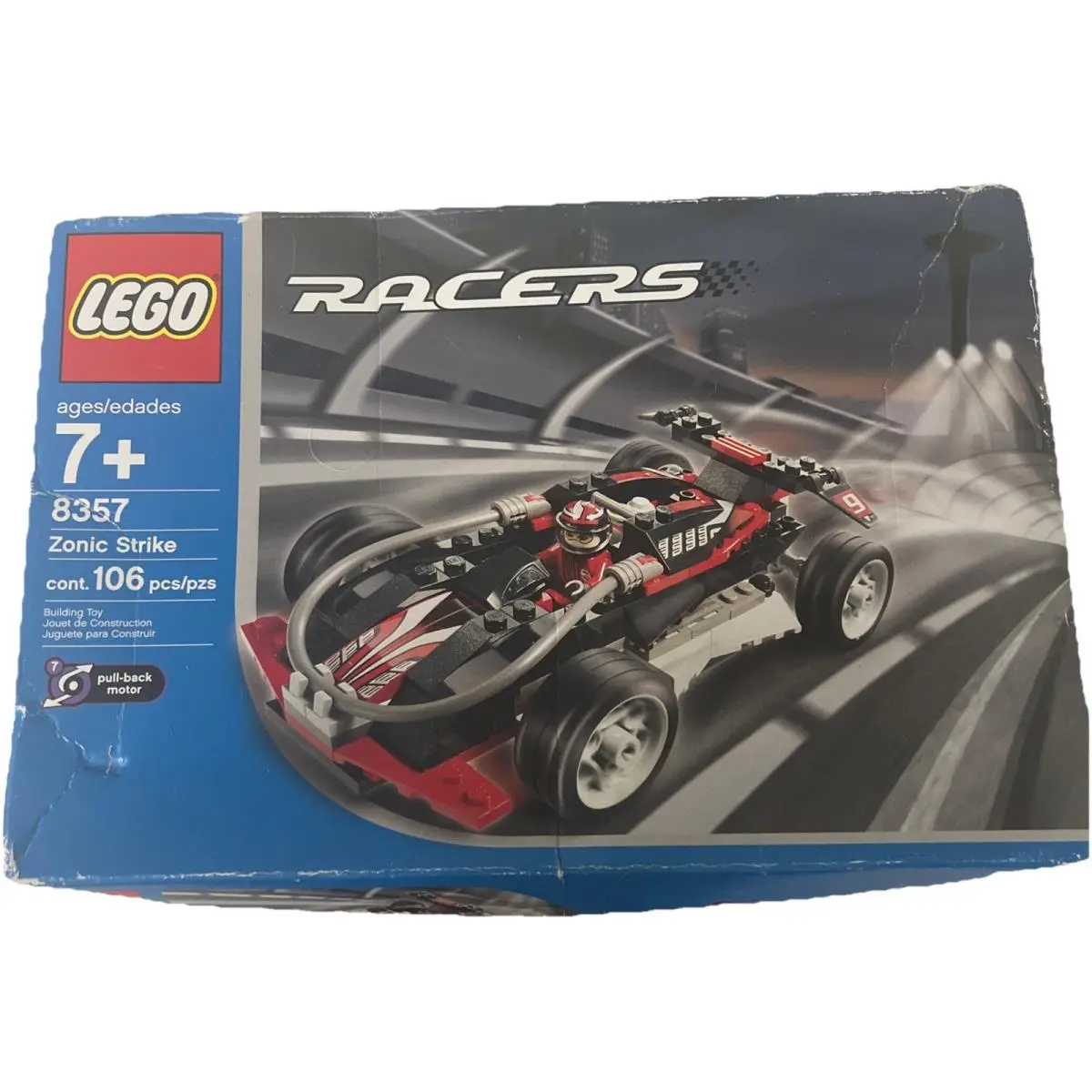 Vintage Lego Racers Set 8357 - Zonic Strike Complete w Manual and Box
