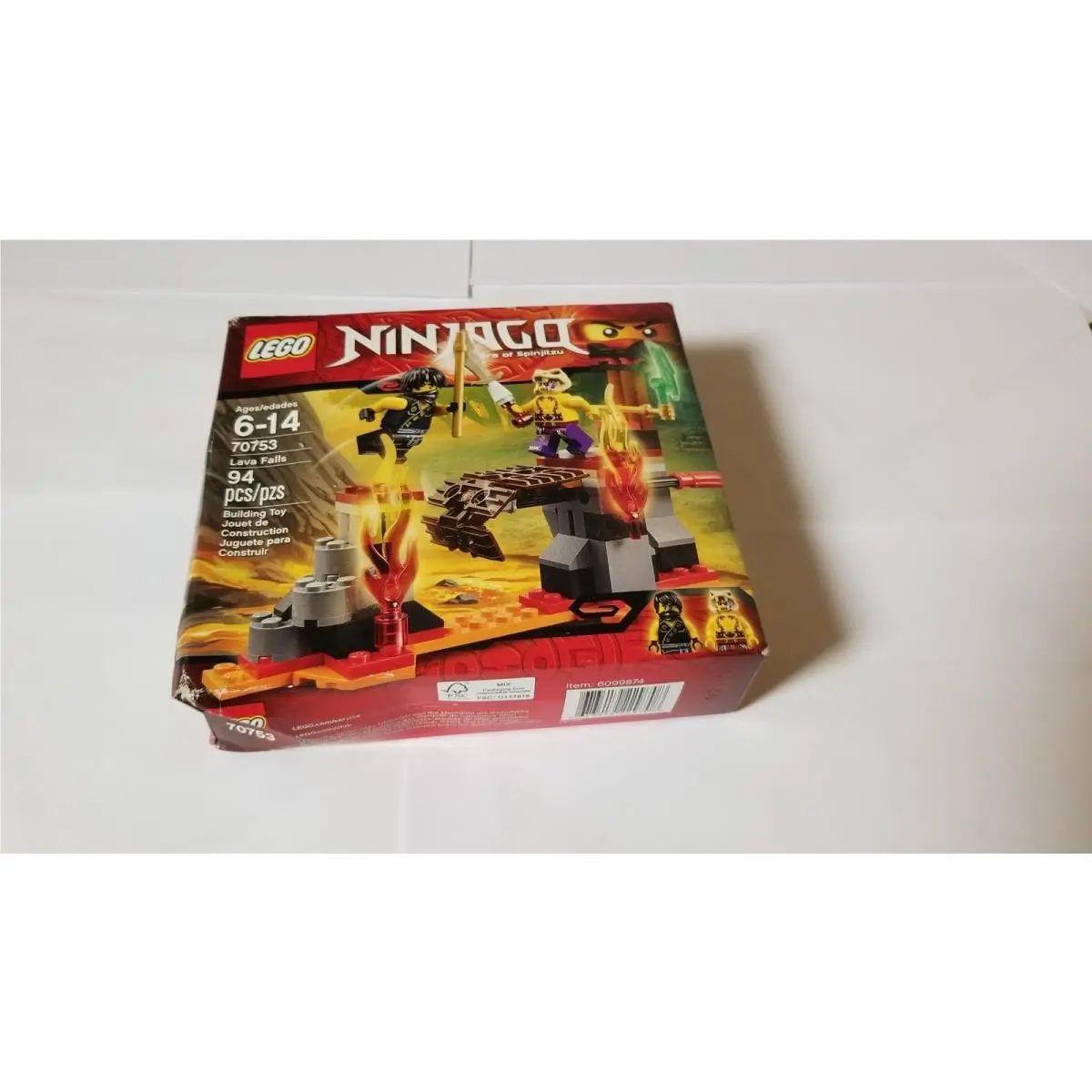 Lego Ninjago Masters of Spinjitzu Lava Falls 70753 Damage Box