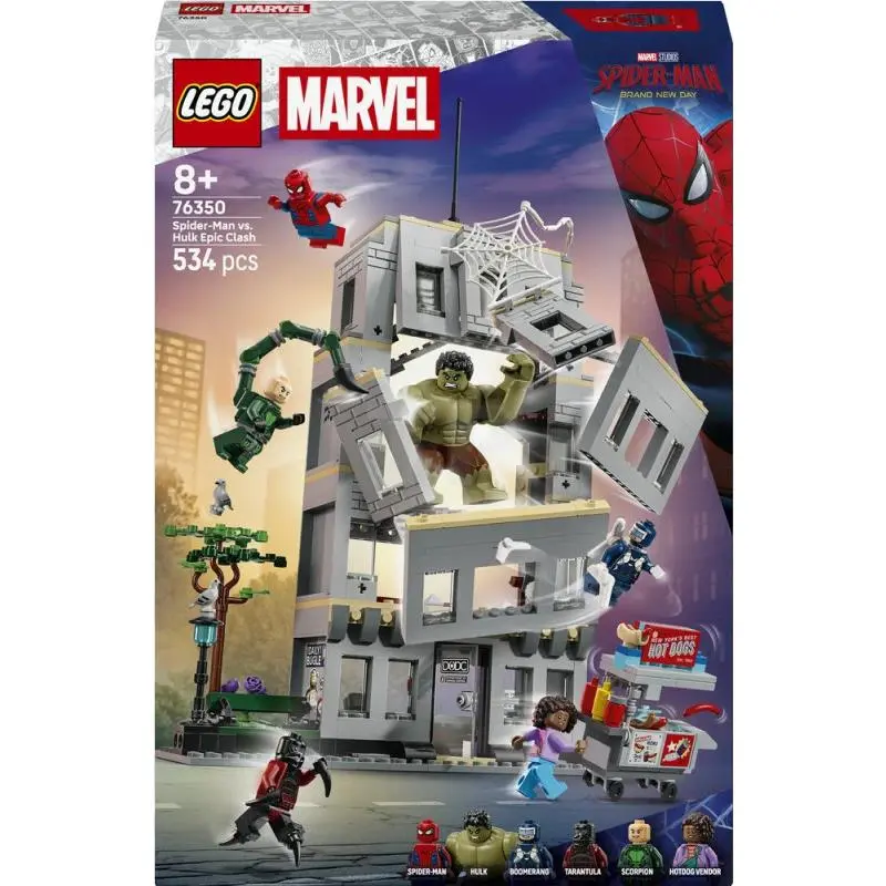 Lego Marvel Spider-man vs Hulk Epic Clash 76350 Building Toy Set 5 Minifigures