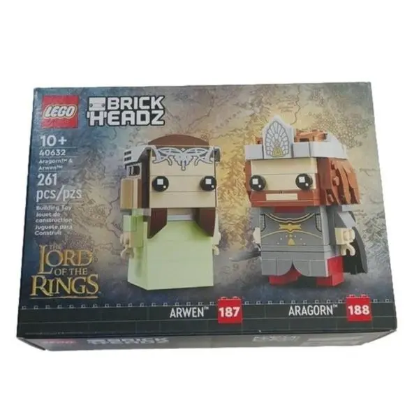 Lego Brickheadz 40632 Aragorn Arwen Lord of The Rings Figures Building Set