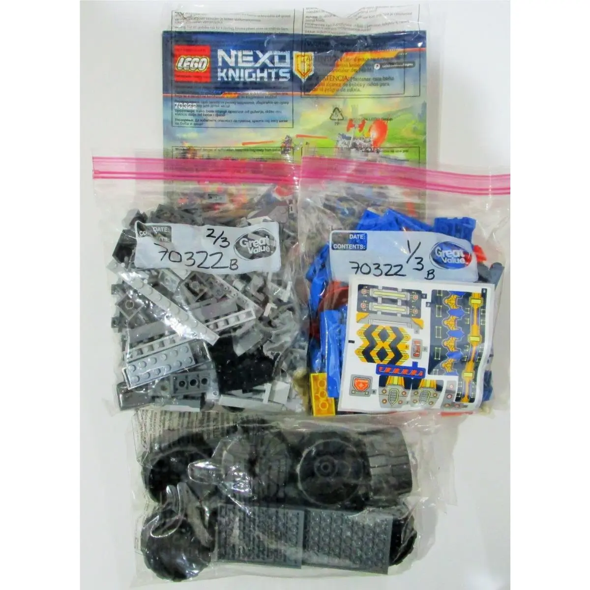 Lego Nexo Knights 70322 Axl`s Tower Carrier Complete NO Minifigure