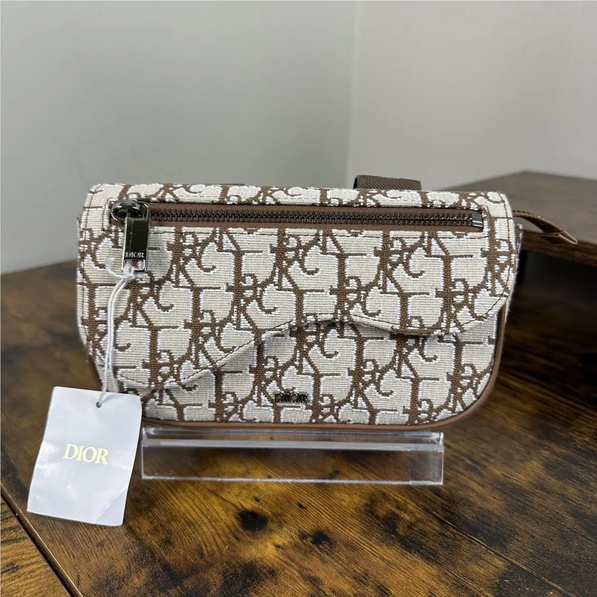 Dior X Cactus Jack Belt Bag Small Brown Canvas Leather Monogram Fanny Pack Italy