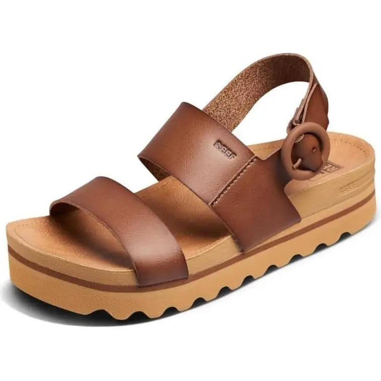 Reef Women`s Vista Hi Buckle Platform Sandal - Espresso Size 11