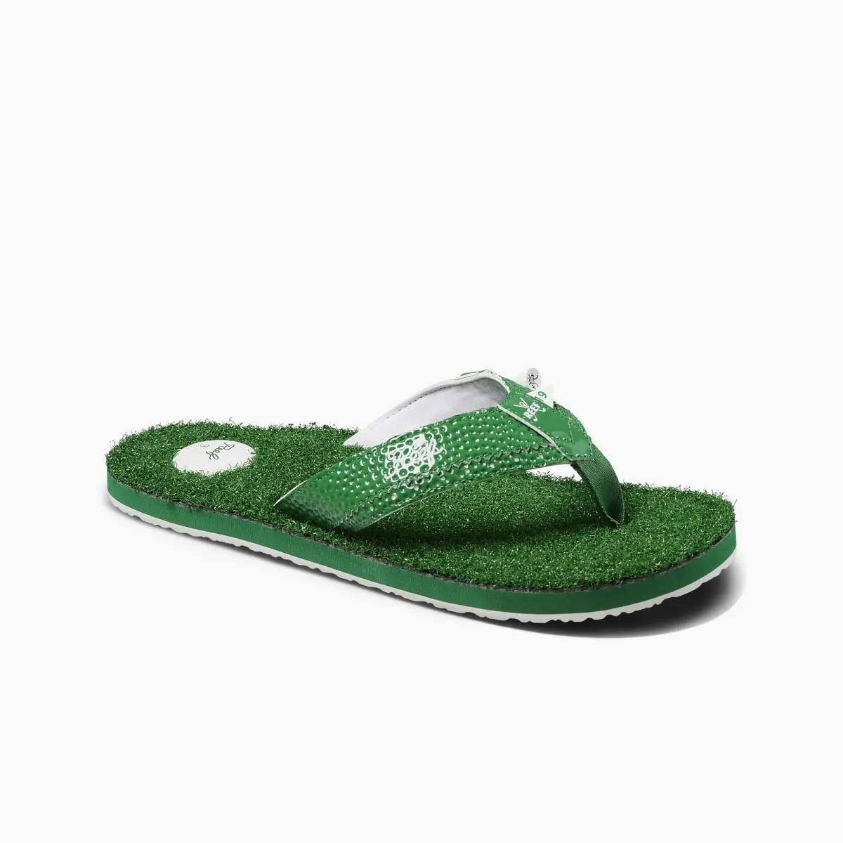 Men`s Mulligan II Golf Thong Sandals Links Green White Size 10 M by Reef