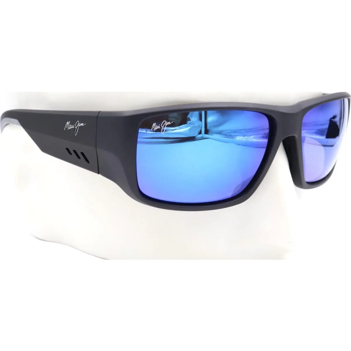 Maui Jim Keha Asian Fit Matte Black Blue Hawaii Sunglasses B664-02 / MJ0664SA-001