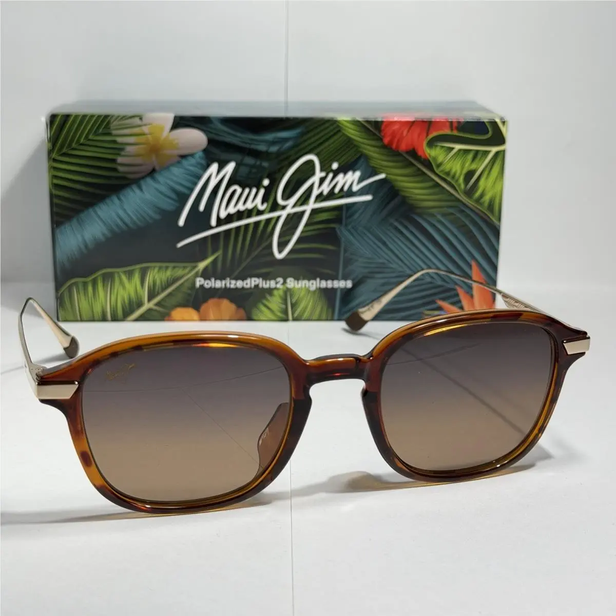 Maui Jim Ka‘ouo Asian Fit 625-02 Round/oval Tortoise Gold Bronze Sunglasses