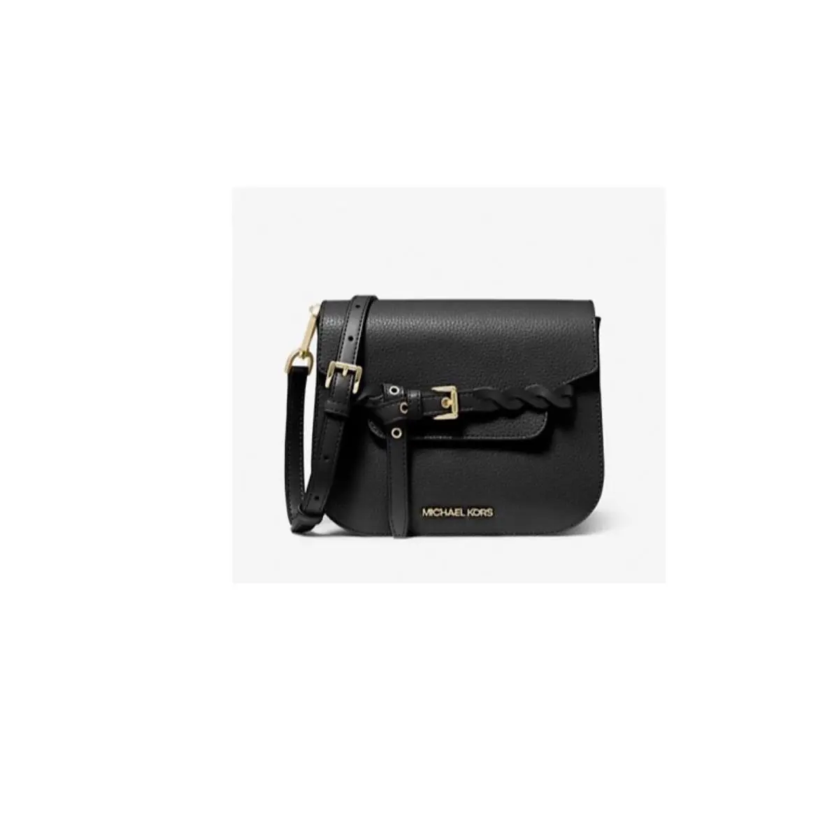 Michael Kors Emilia Small Pebbled Leather Crossbody Bag Black