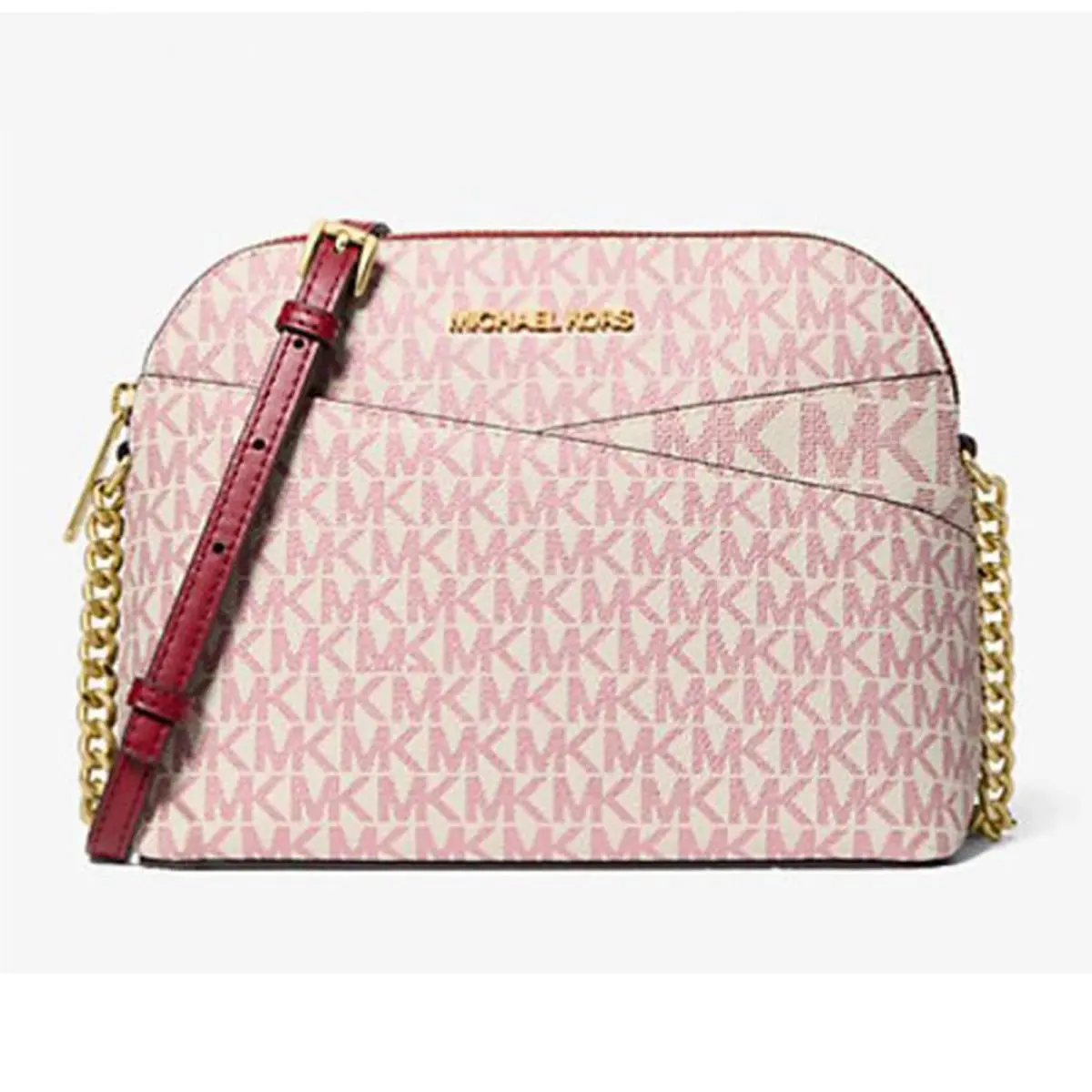 Michael Kors Outlet Jet Set Travel Medium Signature Logo Dome Crossbody Bag 35F5