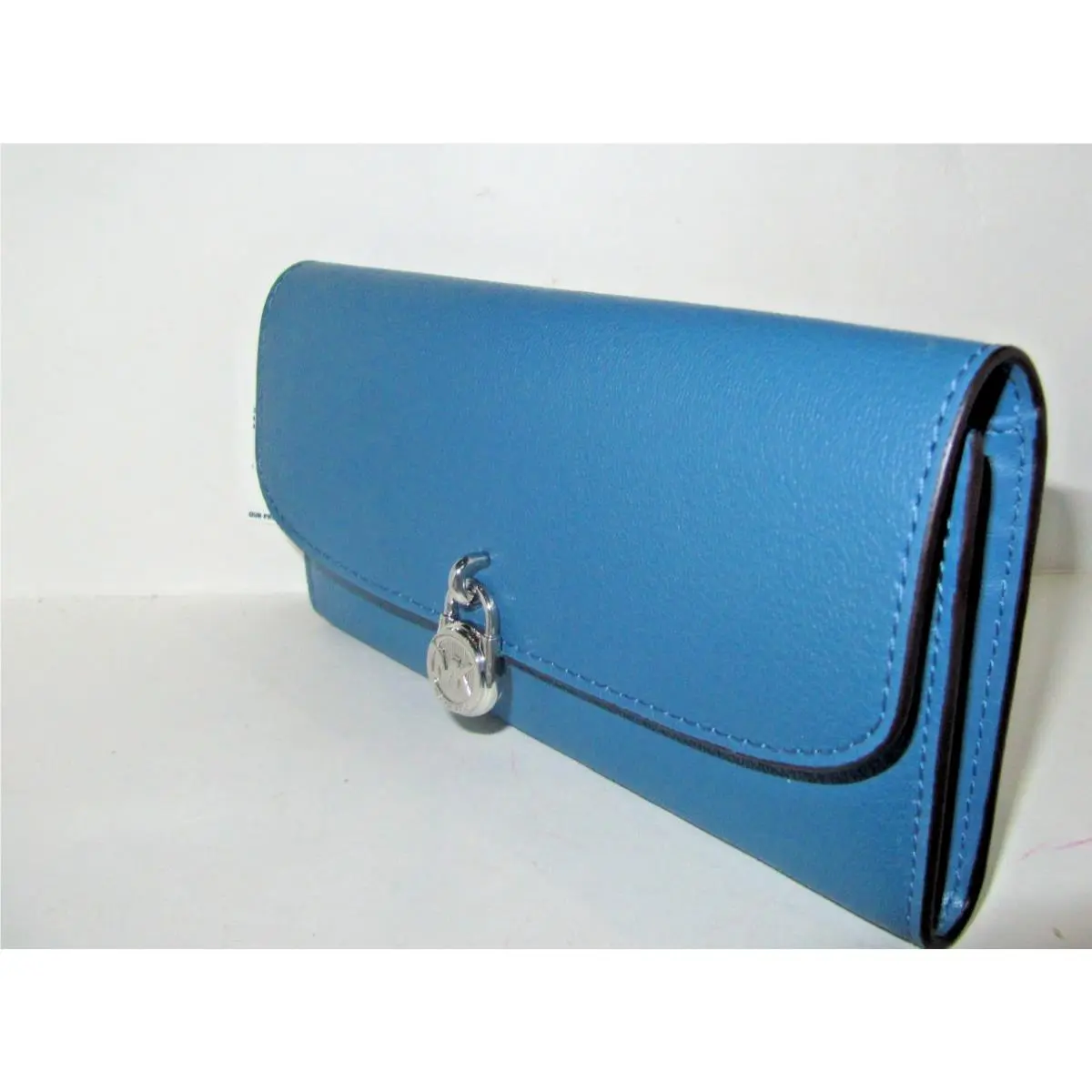 Michael Kors Hamilton Large Leather Flap Continental Wallet Cornflower Blue