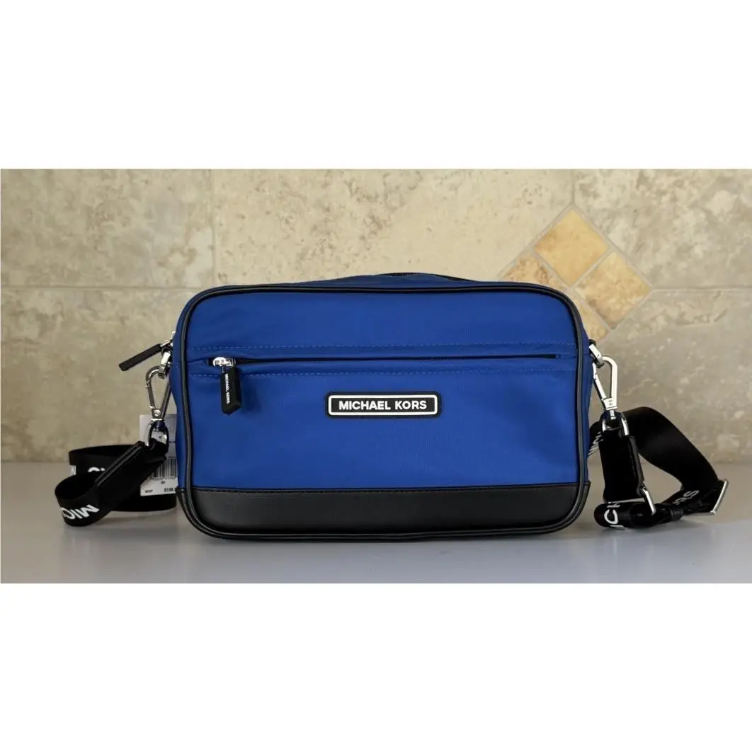 Michael Kors Jet Set Sport MD Camera Crossbody Bag Electric Blue Multi