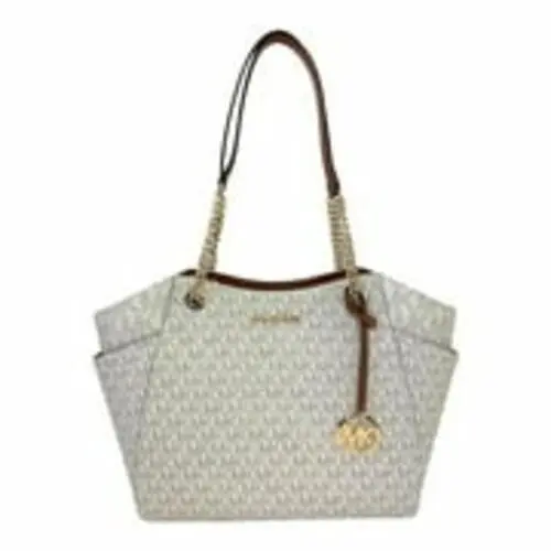 Michael Kors Michael Kors Jet Set Travel Large Logo Tote Vanilla