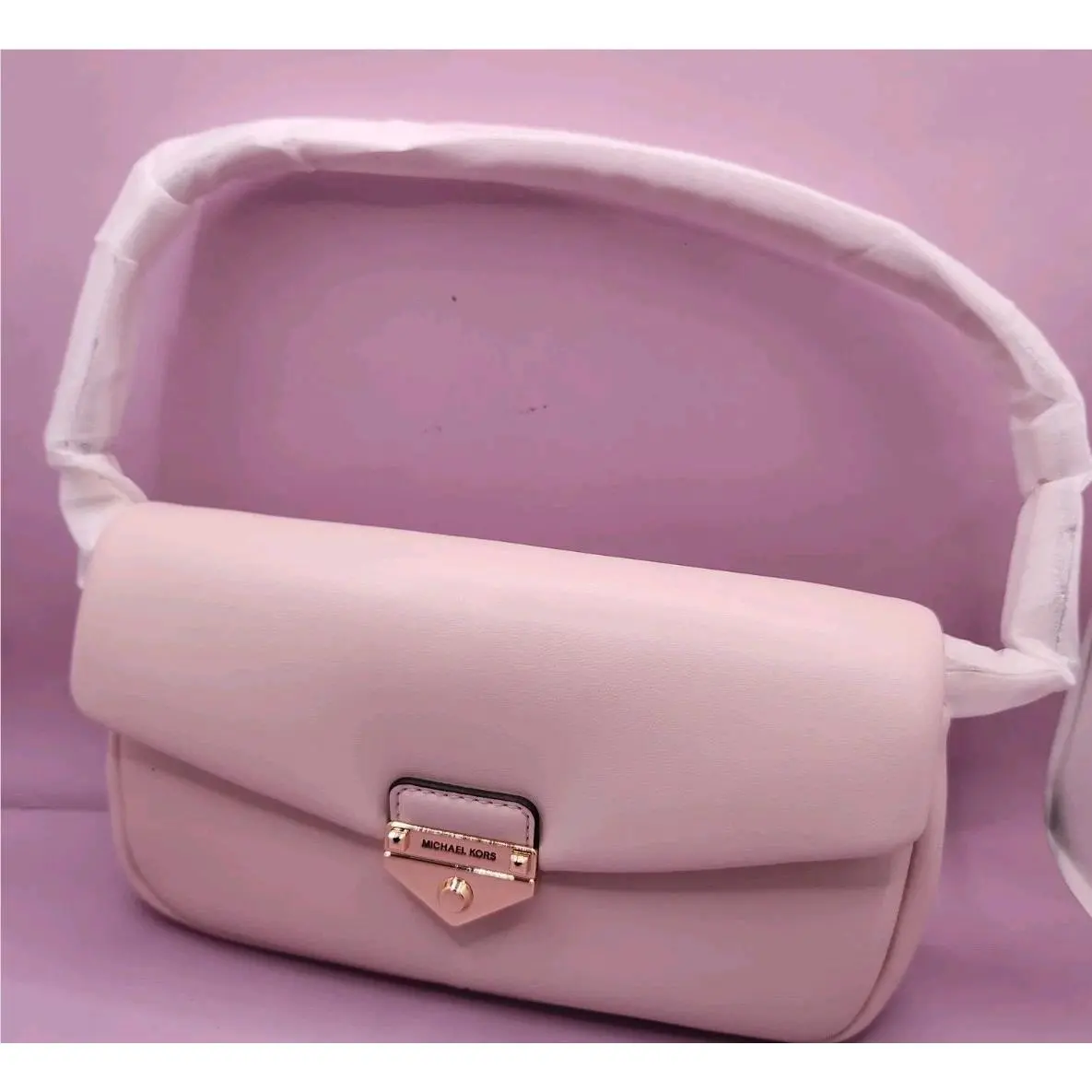 Michael Kors Small Soho Powder Blush Pink Leather Convertible Shoulder Bag
