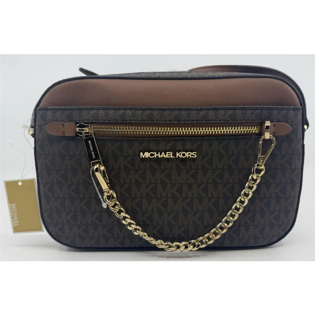 Michael Kors Jet Set Signature Logo Chain Crossbody Bag