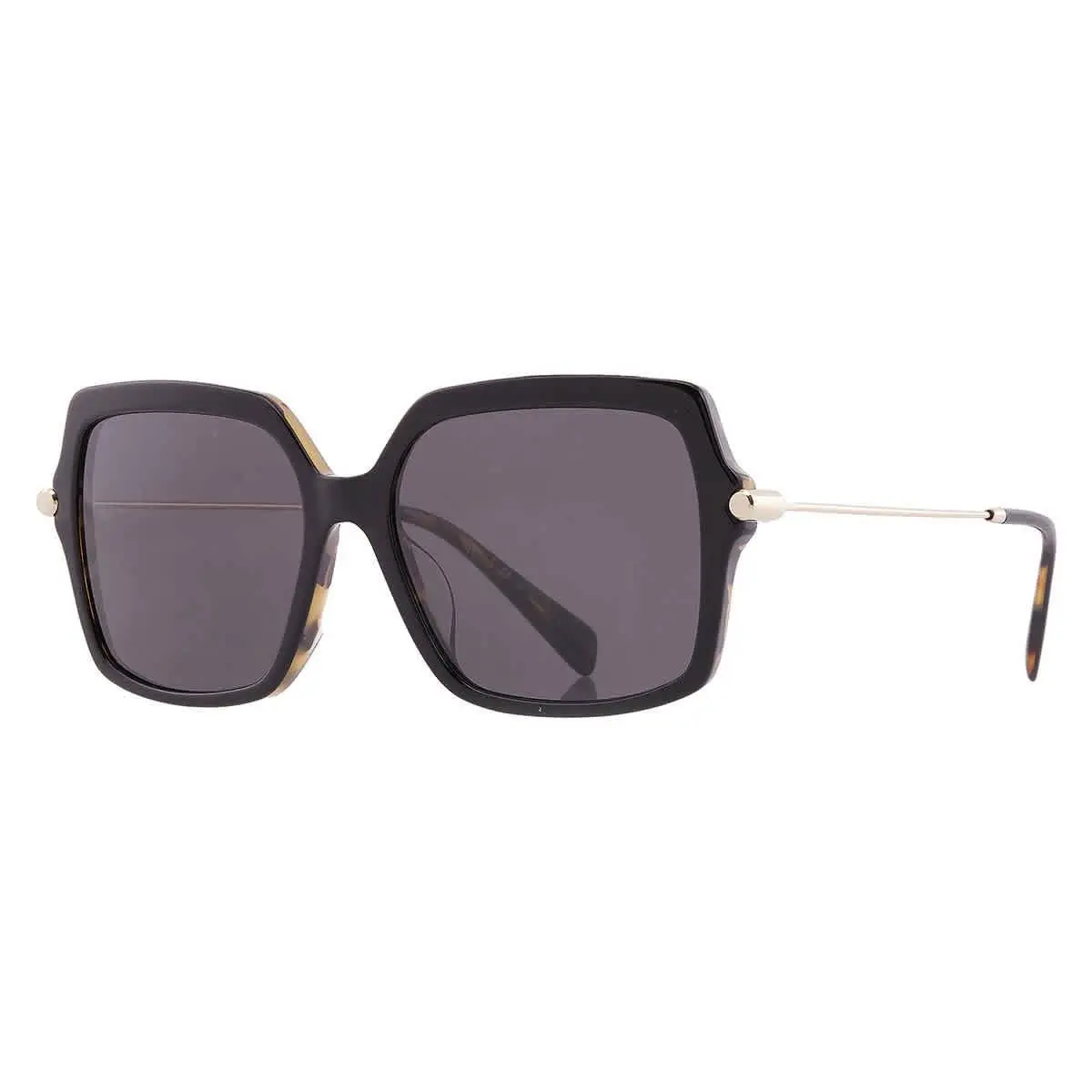 Michael Kors Quogue Dark Grey Solid Square Ladies Sunglasses MK2247U 395087 57 - Multi, Frame: Multi, Lens: Grey