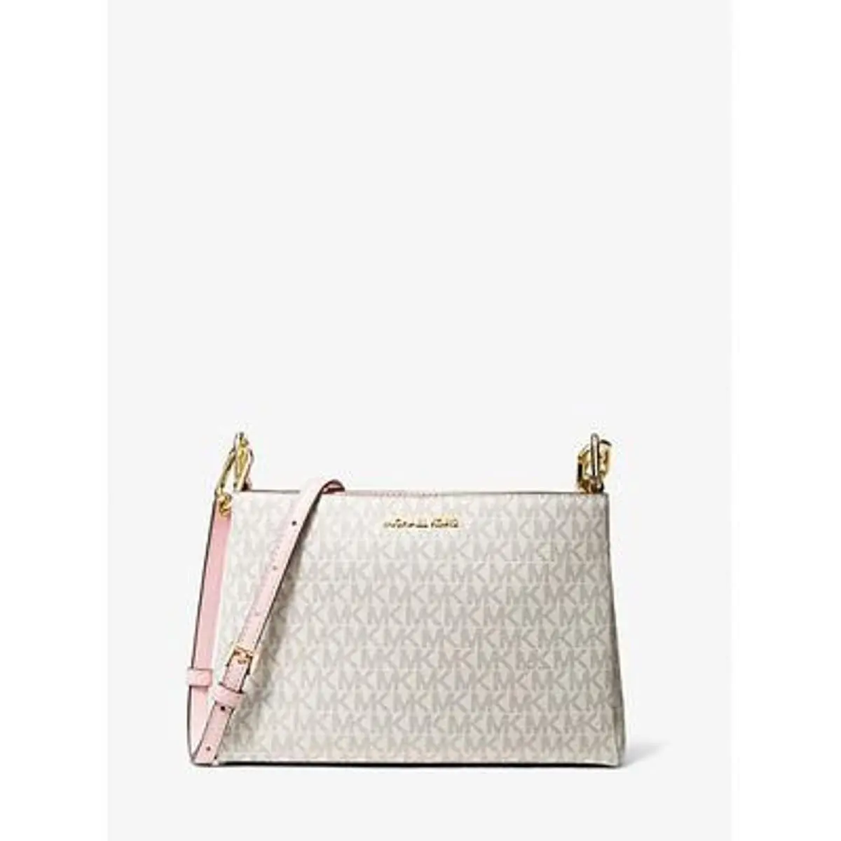 Michael Kors Women Trisha Medium Logo Crossbody Bag Pink- OS