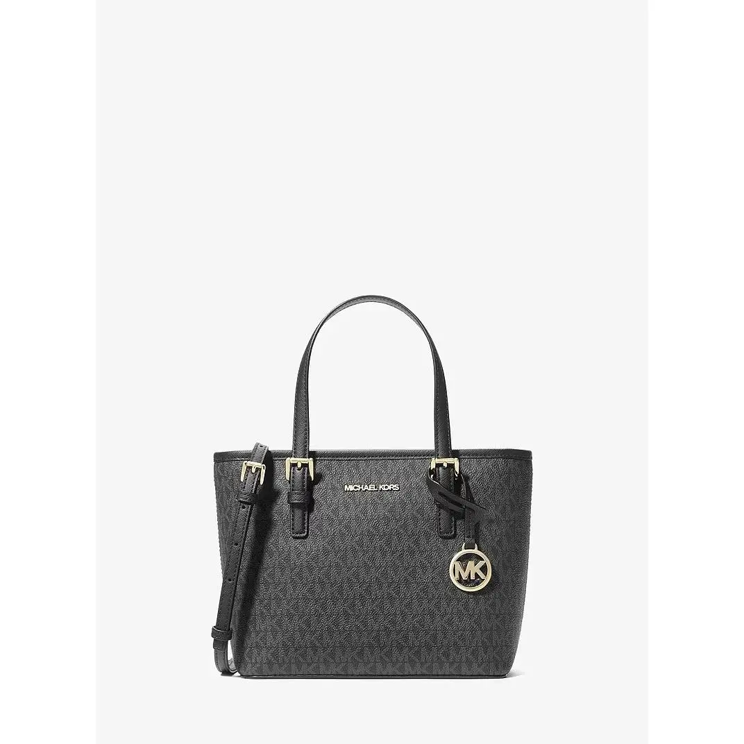 XS Carry All Jet Set Travel Women` Tote Black Sig/gol by Michael Kors
