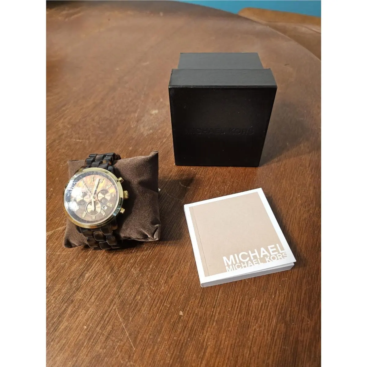 Michael Kors Women`s Jet Set Watch 37mm Brown Mop Dial Tortoise MK-5038
